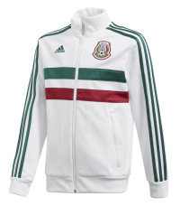 adidas World Cup Soccer Mexico Youth Boys Kids Soccer 3 Stripes Mexico Track Top, Small, White