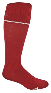 adidas Metro II Soccer Sock, University Red/White, Medium