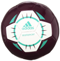 adidas Unisex Starlancer Club Soccer Ball, Amazon Red/White/Bright Green, 3