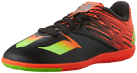 adidas Performance Messi 15.3 Indoor Soccer Shoe (Little Kid/Big Kid),Black/Green/Solar Red,11.5 M US Little Kid