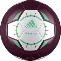 adidas Unisex Starlancer Club Soccer Ball, Amazon Red/White/Bright Green, 4