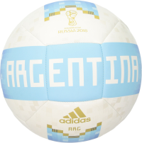 adidas World Cup Soccer Argentina Adult Official Licensed Product Argentina Ball, 5, White/Bold Blue/Red