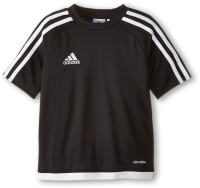 adidas Kids' Estro 15 Jersey (Little Big, Black/White, X-Large