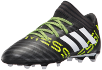 adidas Kids' Nemeziz Messi 17.3 Fg J Soccer-Shoes, BLACK/WHITE/SOLAR YELLOW, 1 Big Kid