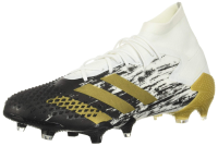 adidas Firm Ground Predator Freak .3 Laceless Soccer Shoe (unisex-adult) White/Gold Metallic/Black 8.5