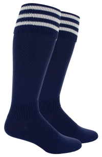 adidas Unisex 3-Stripe II Soccer Sock Large, New Navy/White, 10-13