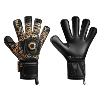 Elite Sport Azteca Pro Goalkeeper Soccer Gloves 24/25 (Black/Gold, 9)
