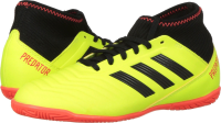 adidas Indoor Predator Tango 18.3 Soccer Shoe (unisex-child) Solar Yellow/Black/Solar Red 4 Big Kid