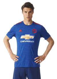 International Soccer Manchester United Men's Jersey, Small, Blue/Red