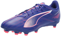 PUMA Men's Ultra 5 Play Firm, Artificial Ground Soccer Cleats Sneaker, Lapis Lazuli White-Sunset Glow, 12