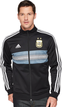 adidas Men's 2018 Argentina 3S Track Top Black/White X-Large