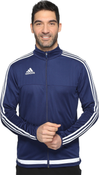 adidas Men's Soccer Tiro 15 Training Jacket, Black/White/Black, XX-Large