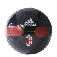 Italian Serie A AC Milan Soccer Ball, Size 5, Black/Victory Red