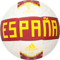 adidas World Cup Soccer Official Licensed Product Spain Ball, Size 5, White/Red/Bold Gold