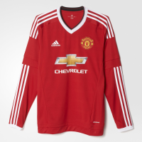 adidas Manchester United FC Home Long Sleeve Jersey-REARED (XL)