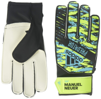 adidas Unisex-Youth Manuel Neuer Training Goalie Predator Gloves Goalie Gloves Solar Yellow/Bright Cyan/Black 7
