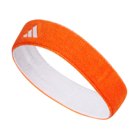 adidas Interval Reversible Terricloth Elastic Headband, Team Orange/White (2.0), One Size