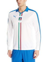 Puma Men's FIGC Italia Away LS Shirt Replica, White-Team Power Blue, XX-Large
