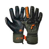 Reusch Attrakt Freegel Fusion Goaliator Goalkeeper Gloves, Desert Green/Shocking Orange/Black, Size 9