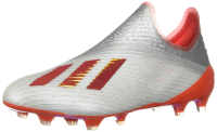 adidas Men's X 19+ FG Soccer Cleats (8.5, Silver/Red-M)