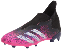 adidas boys Firm Ground Predator 20.3 Soccer Shoe, White/Gold Metallic/Black, 4 Little Kid US