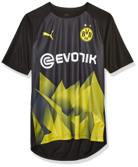 PUMA Men's BVB Int'l Stadium Jersey with Evonik, Blackcyber Yellow, M