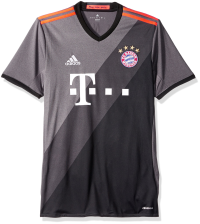 adidas International Soccer FC Bayern Men's Jersey, Small, Granite/Grey/Black