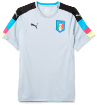 PUMA Mens Italy Licensed Goalkeeper Jersey Medium, Blue Fog/PUMA Black