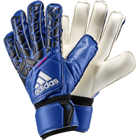 adidas ACE Fingersave Replique Soccer Goalkeeper Gloves (Blue, Black) (Size 9)