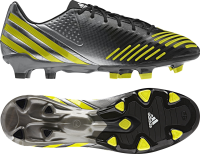 adidas Predator LZ TRX FG (Black/Iron Metallic/Yellow) (7.5) (Men's)