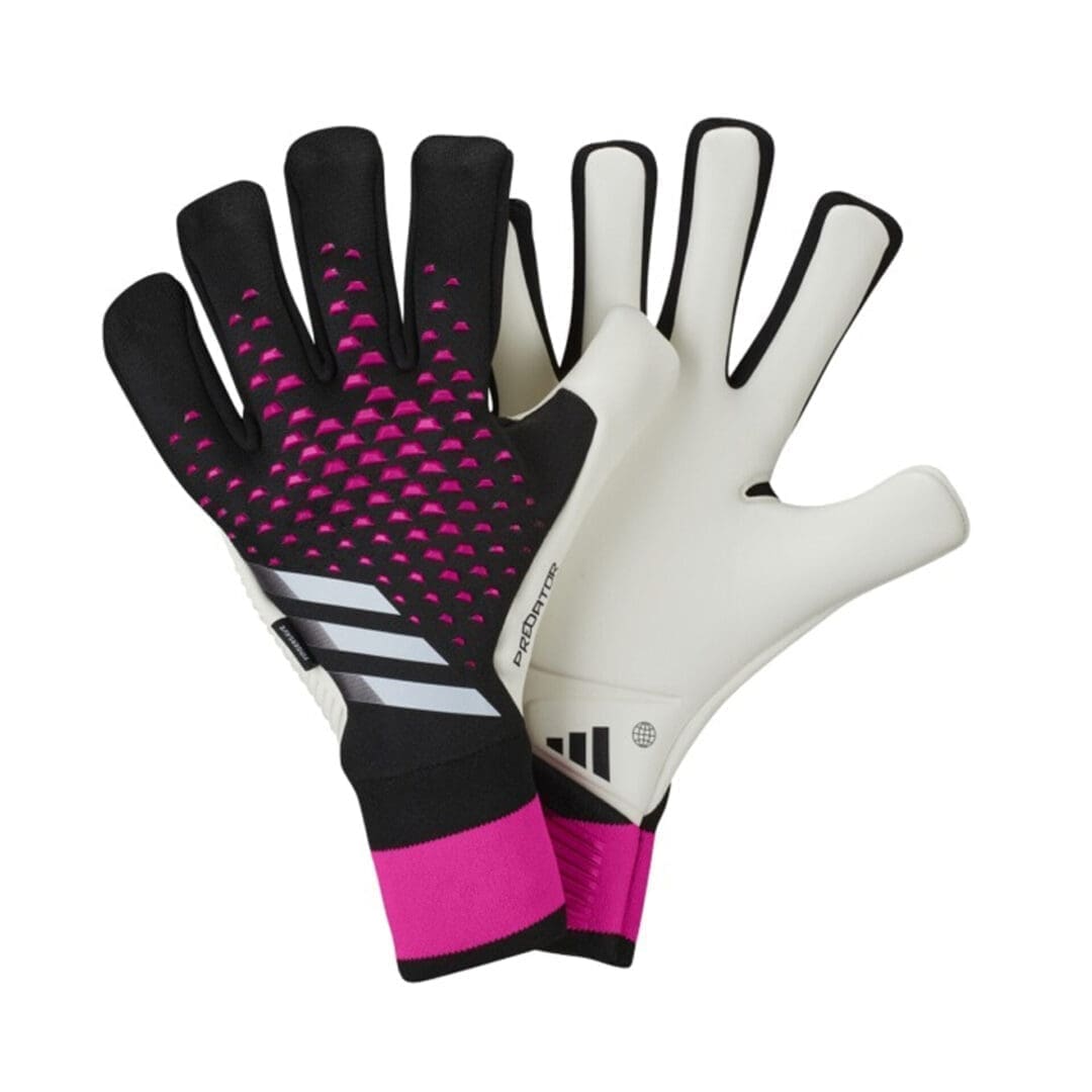 adidas Predator Pro Fingersave Goalkeeper Gloves - Black/White/Pink
