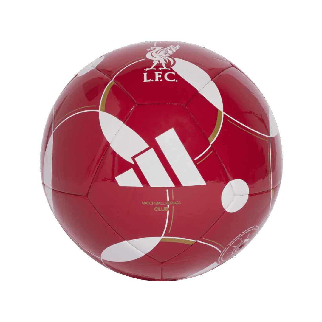 adidas Liverpool FC Home Soccer Ball Strawberry Red/White/Bold Gold Size 5