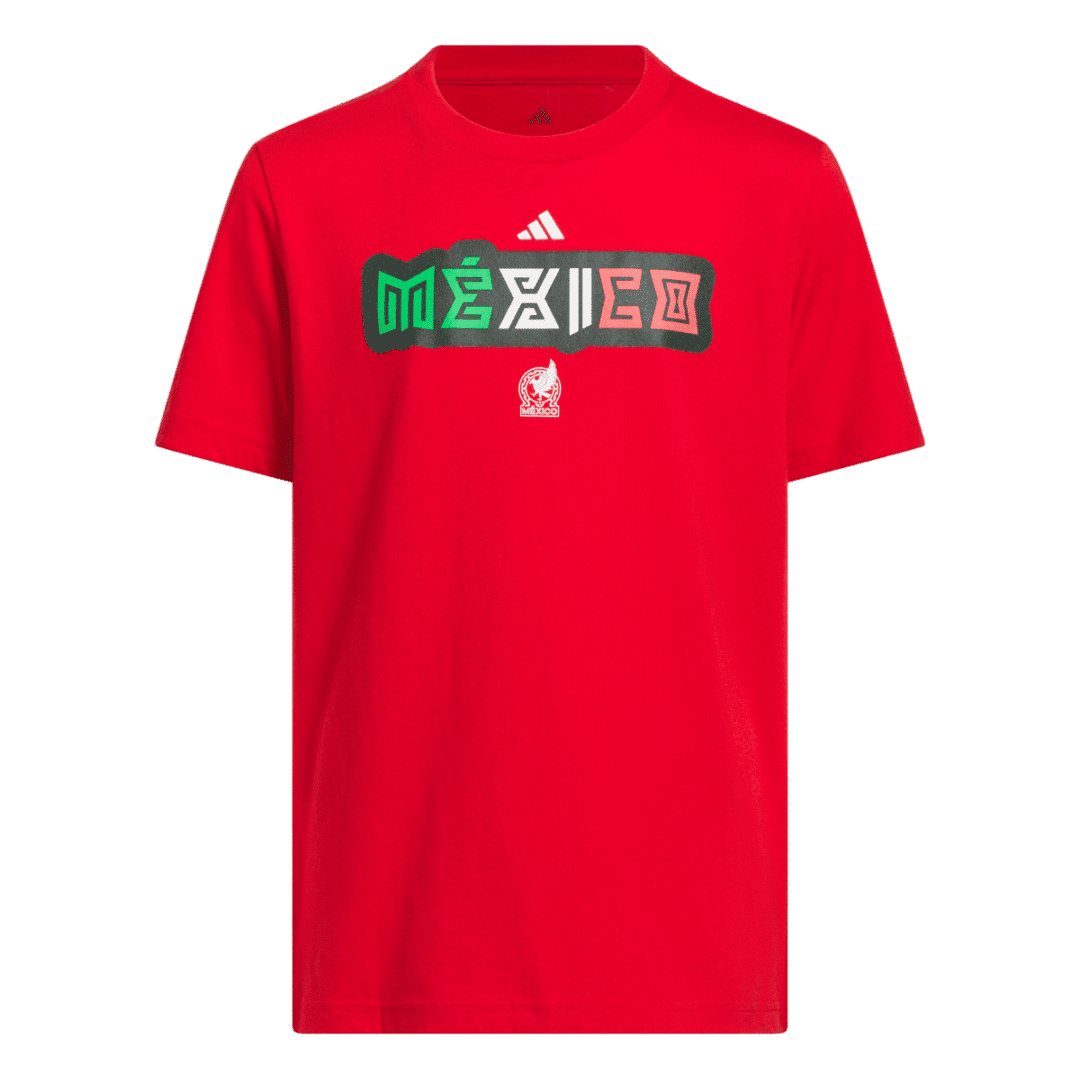adidas World Cup Mexico Youth Home Graphic Tee 26 - Red