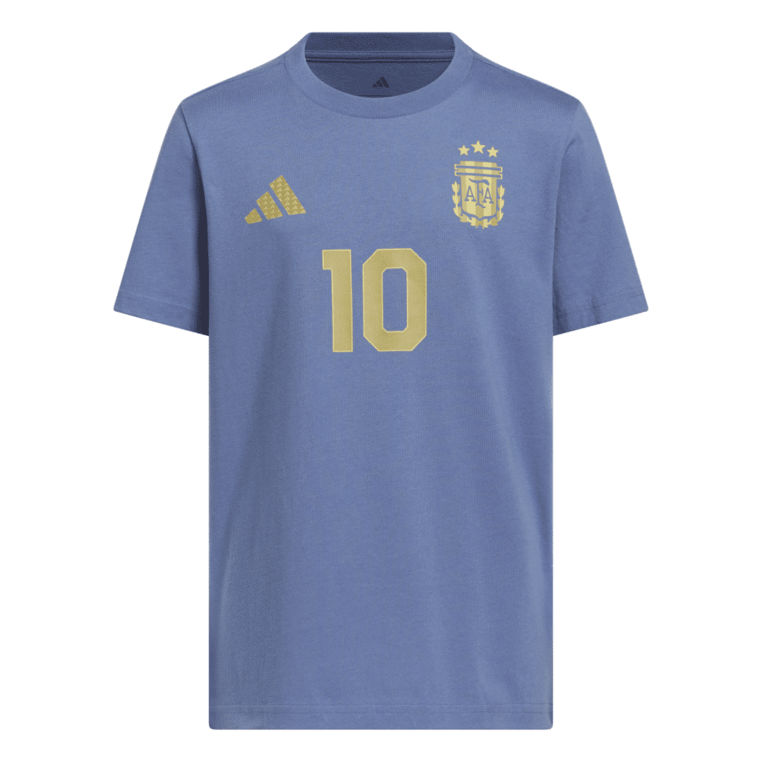 adidas Argentina Home Messi #10 Youth Graphic Tee 26 - Blue
