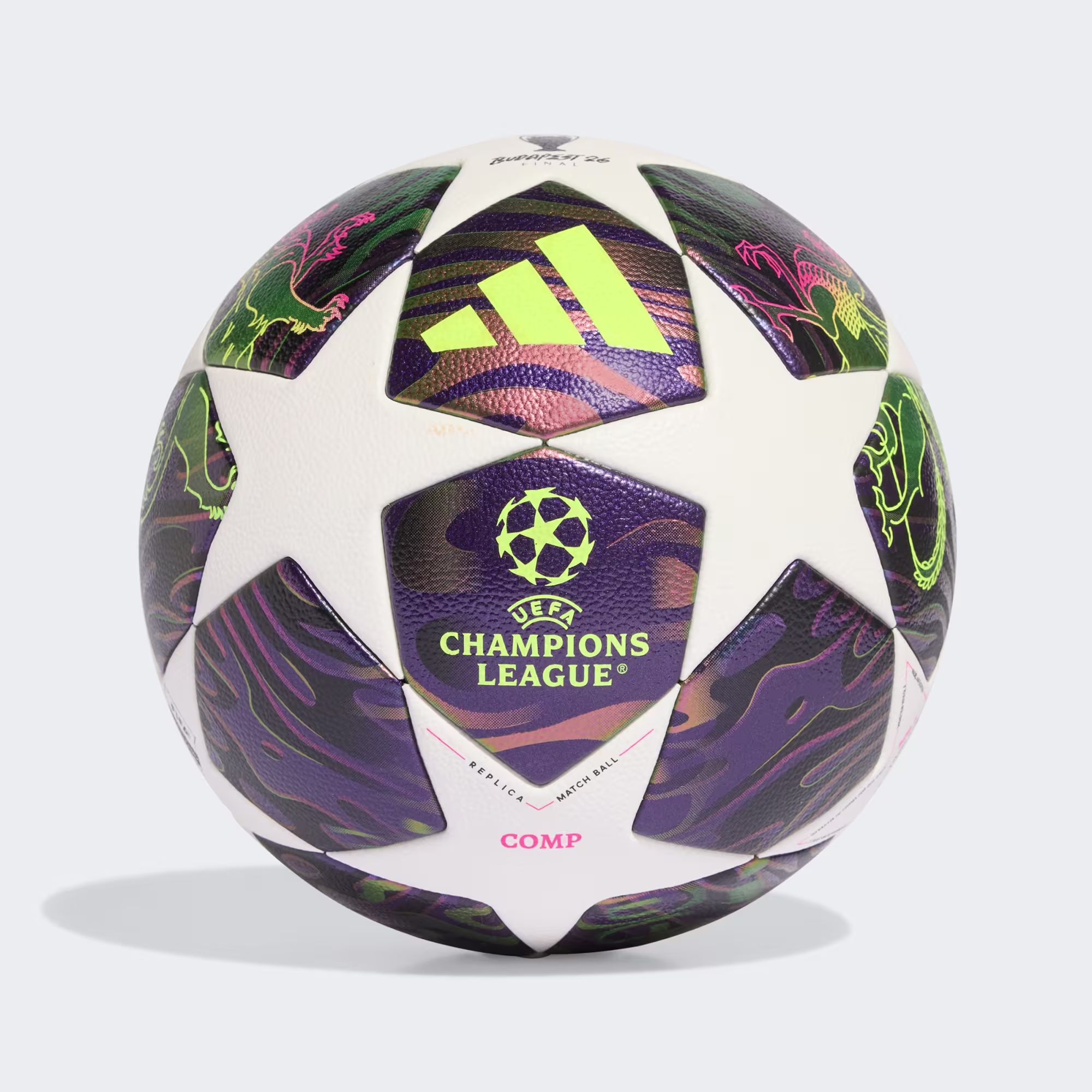 adidas UEFA Champions League Final Pro Ball - Dark Purple/White/Solar Yellow
