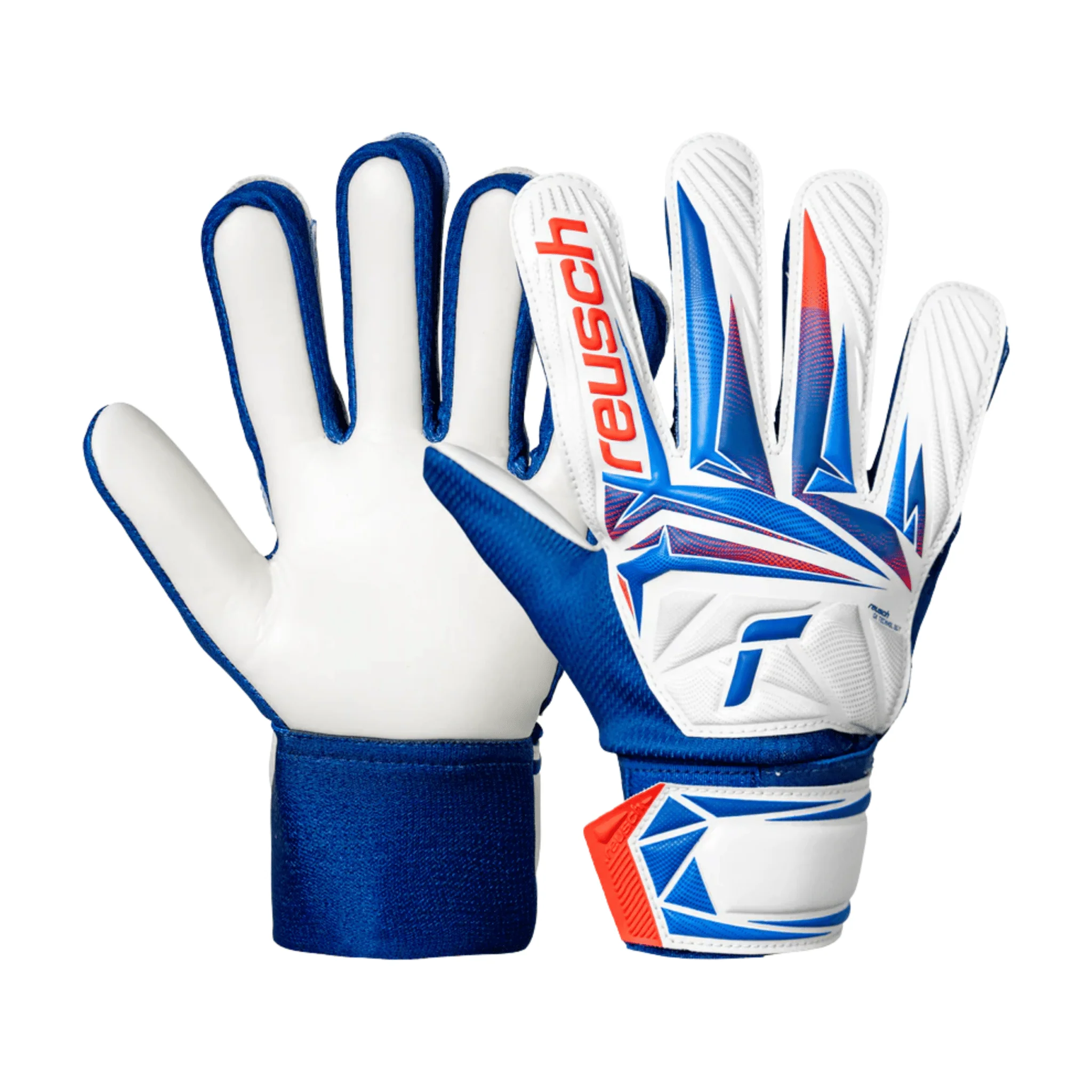Reusch Attrakt Starter Solid Junior Goalkeeper Gloves White/Red/Blue